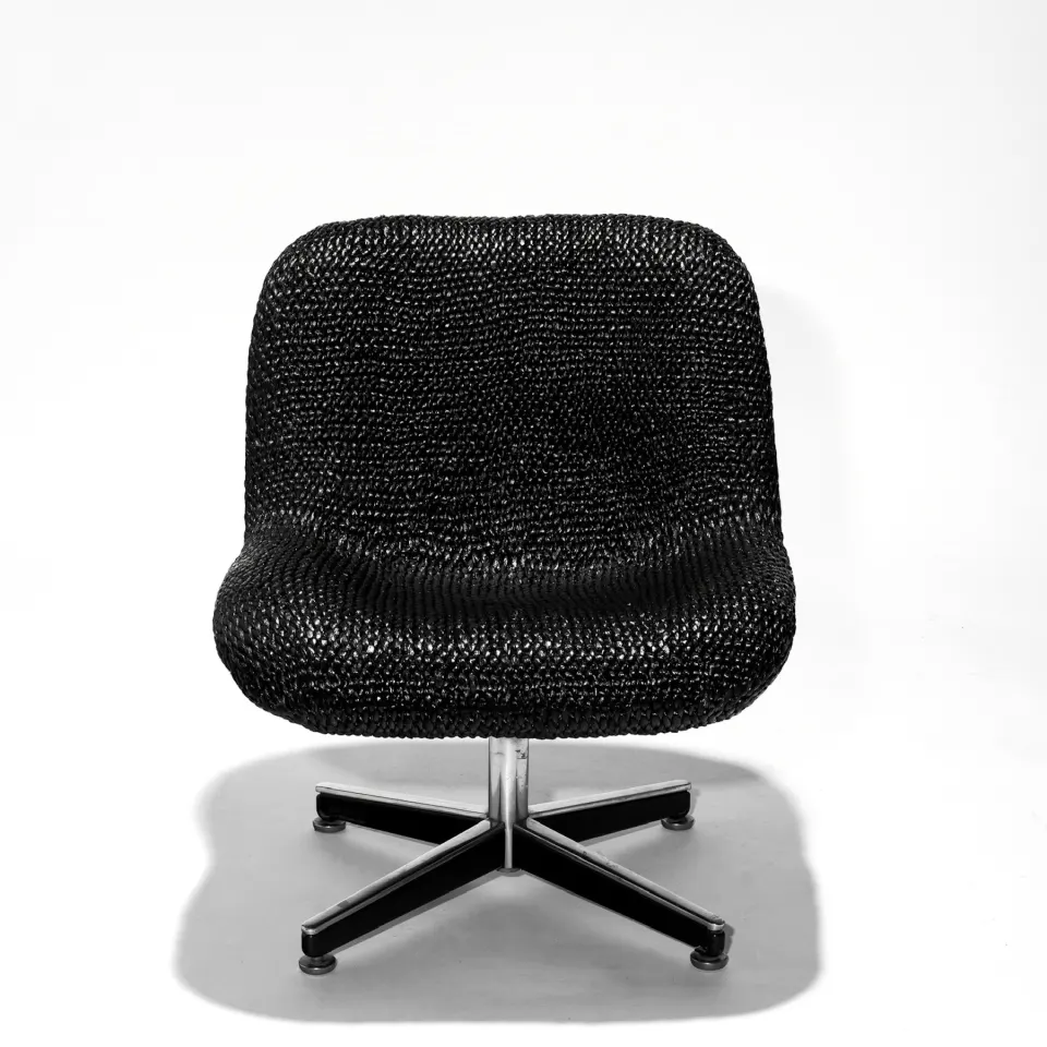 Handwoven Seat On Vintage Chair, image 3