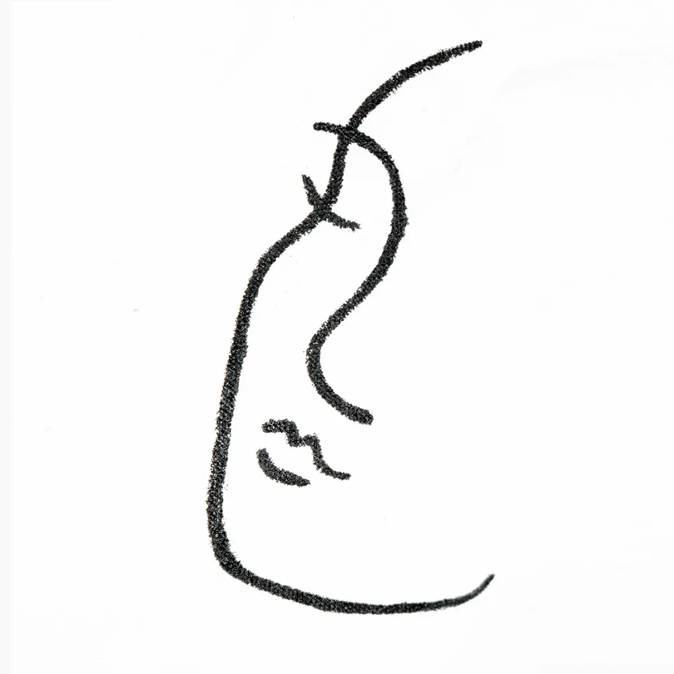 OIAM Line Art Hand-painted Canvas Tote Bag, image 4
