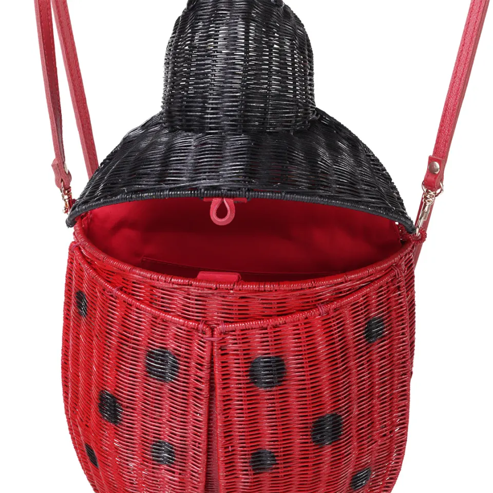 OM17-1152 RATTAN LADY BUG BACKPACK , image 1