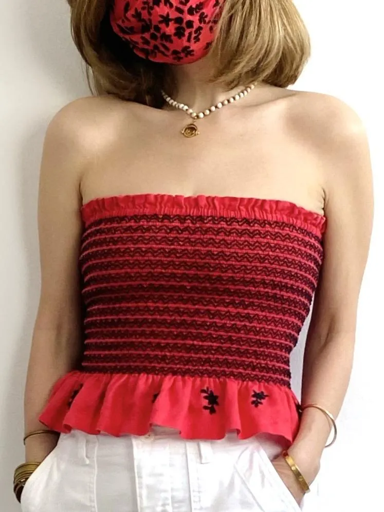 NADIA TUBE TOP, Red, image 3