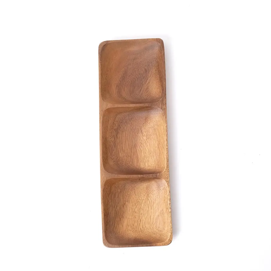 Acacia Divided Rectangular Tray (MF-016), image 3