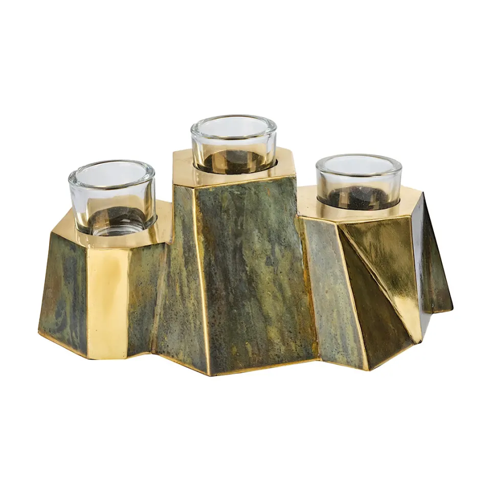 BRASS ABSTRACT CANDLE HOLDER by Nixxio Castrillo , image 2