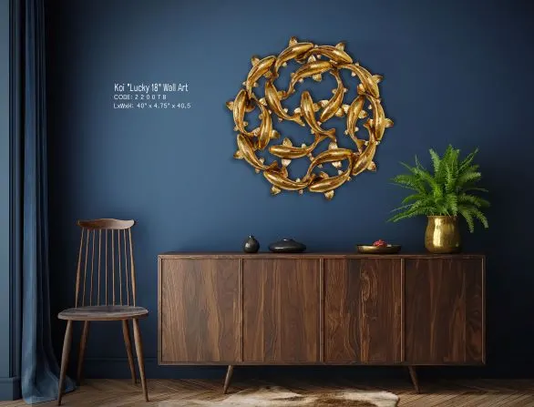 Koi "lucky 18" wall decor, image 2