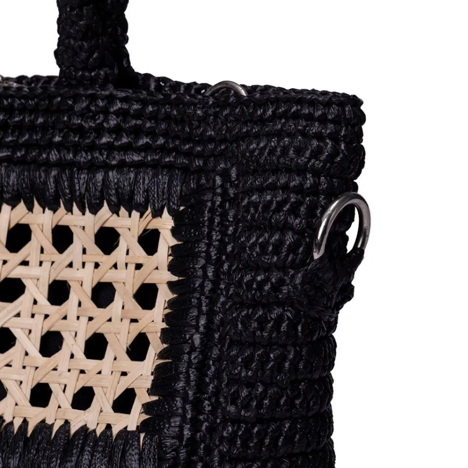 Straw Tote Bag with Solihiya Design, image 5