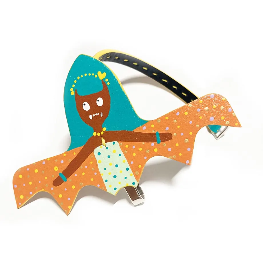 Manananggal Bag Charm Turquoise and Orange, image 3