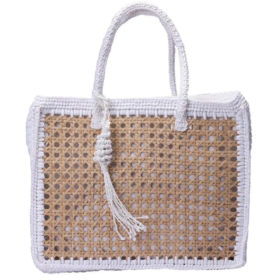 Large Straw Bag with Solihiya Design, image 1