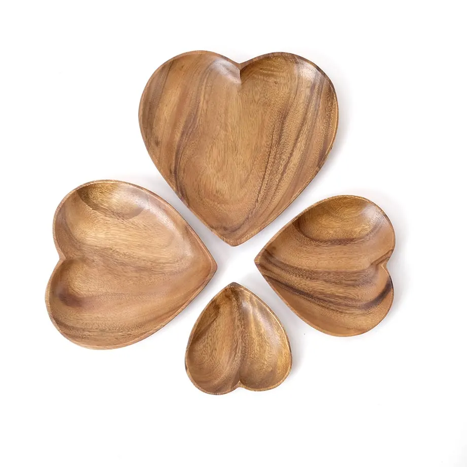 Acacia Heart Shape Tray (MF-022), image 2