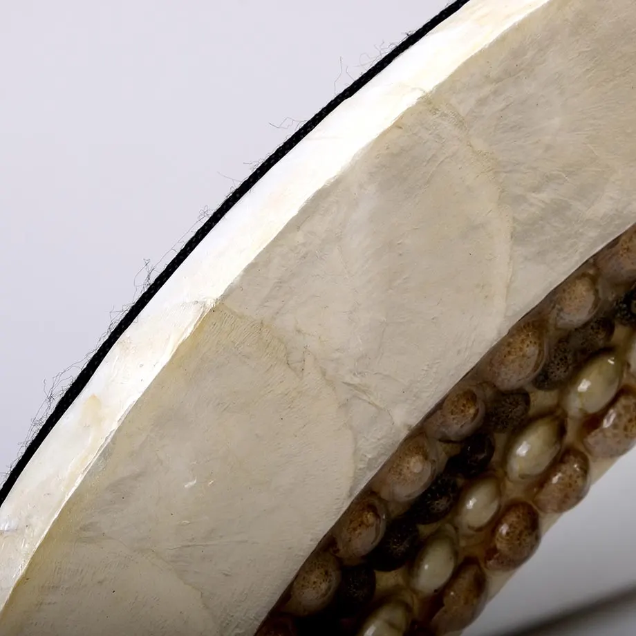 Round Natural Capiz Mirror Frame, image 1