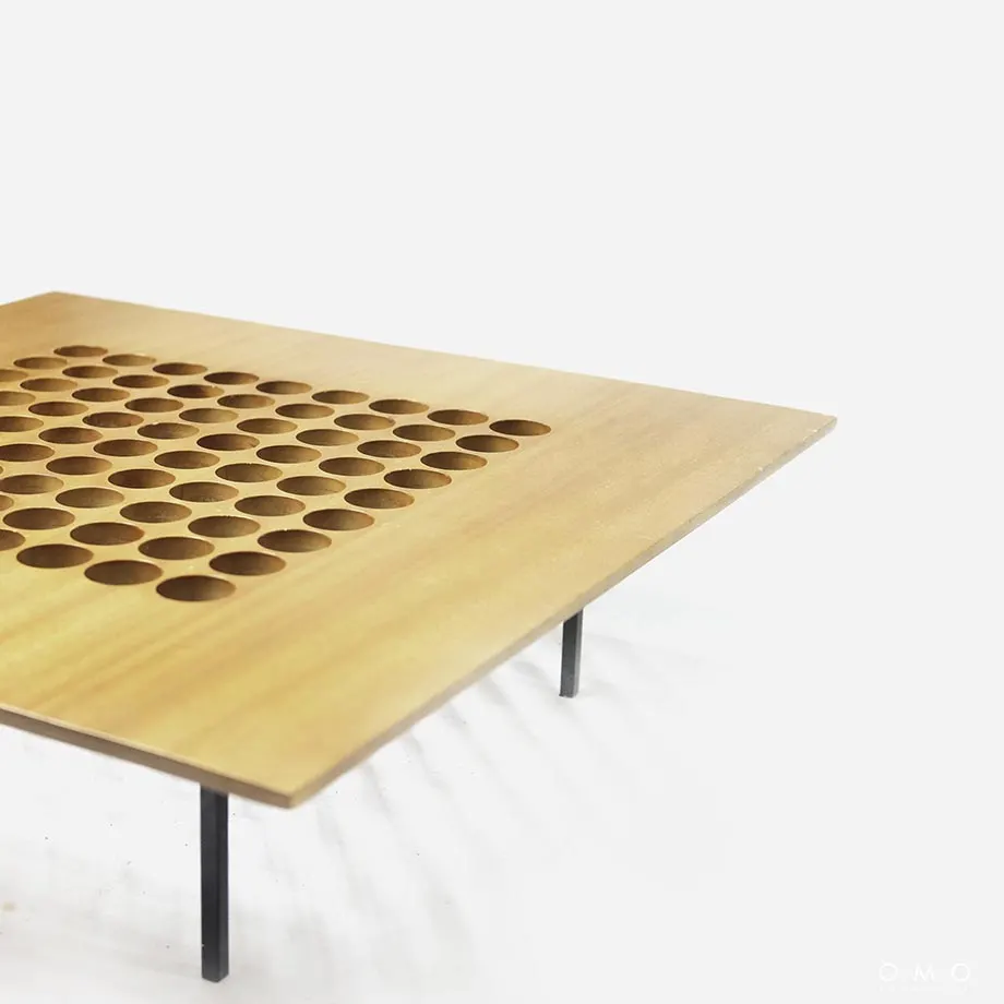 Solid Wood Coffee Table with holes, image 1