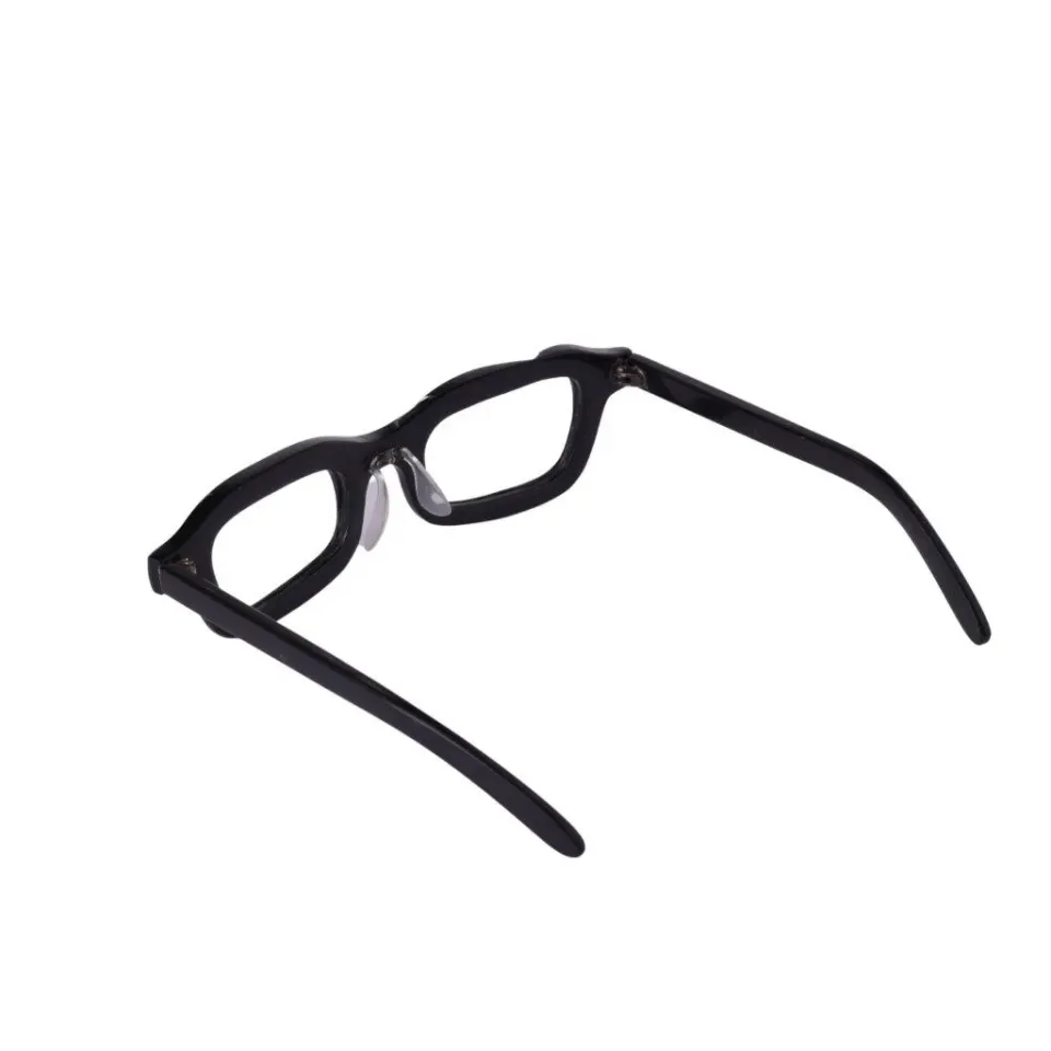 Black Carabao Horn Rectangle Shaped Eyeglasses, image 3