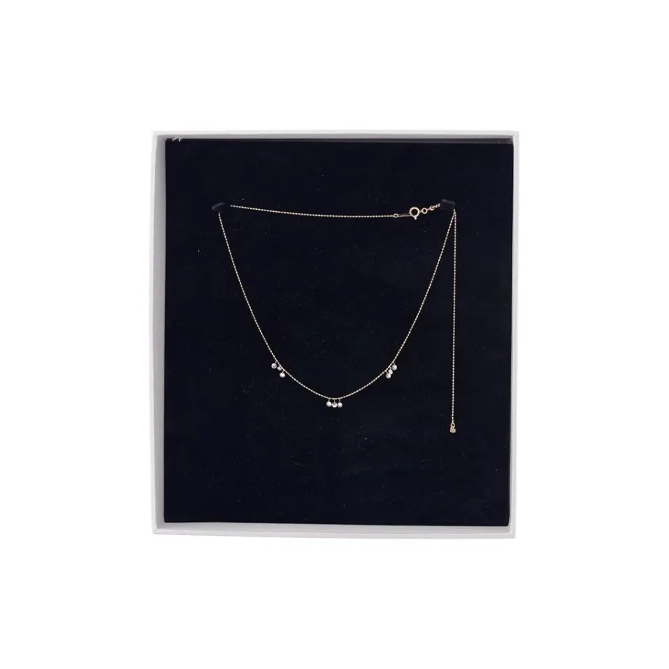 Three Cluster Diamond Necklace in YG, image 1