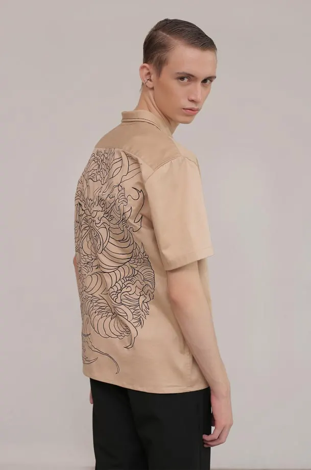 Embroidered Dragon Tattoo Shirt, image 2