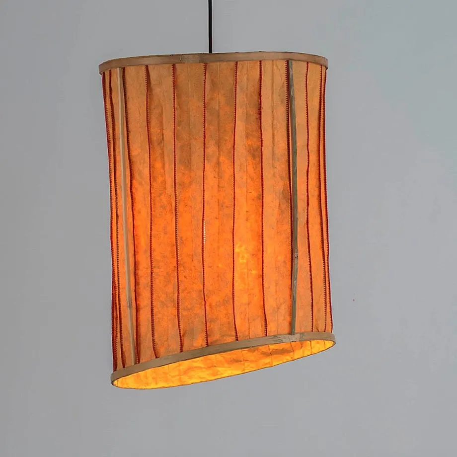 Stitched Washable Paper Lamps (Orange), image 1