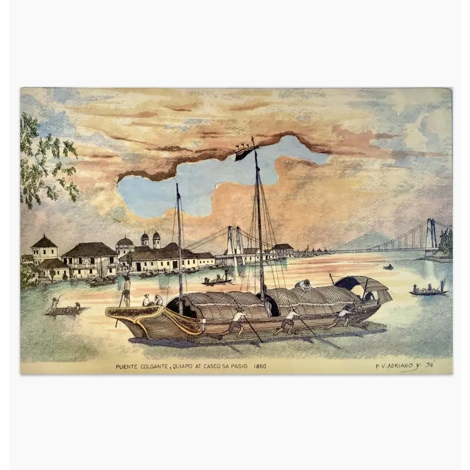 Set of 6 Good Old Days Art Placemats by FV Adriano, image 6