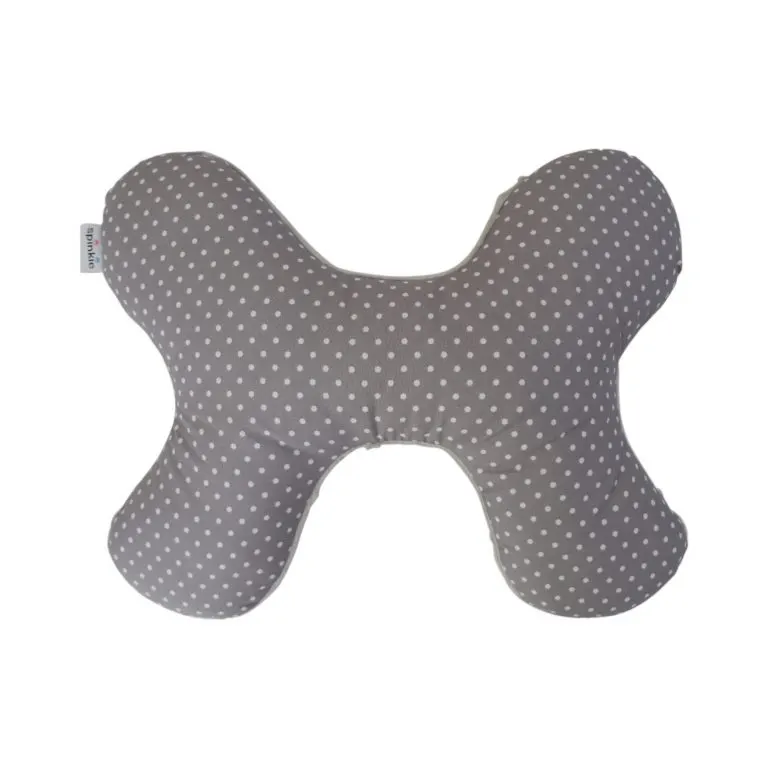 Butterfly Pillow in Grey Dots