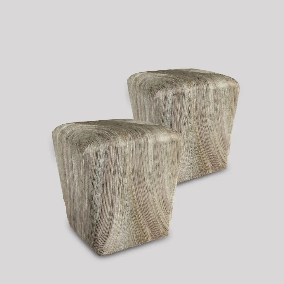 Tnalak Bark Stool Tapered