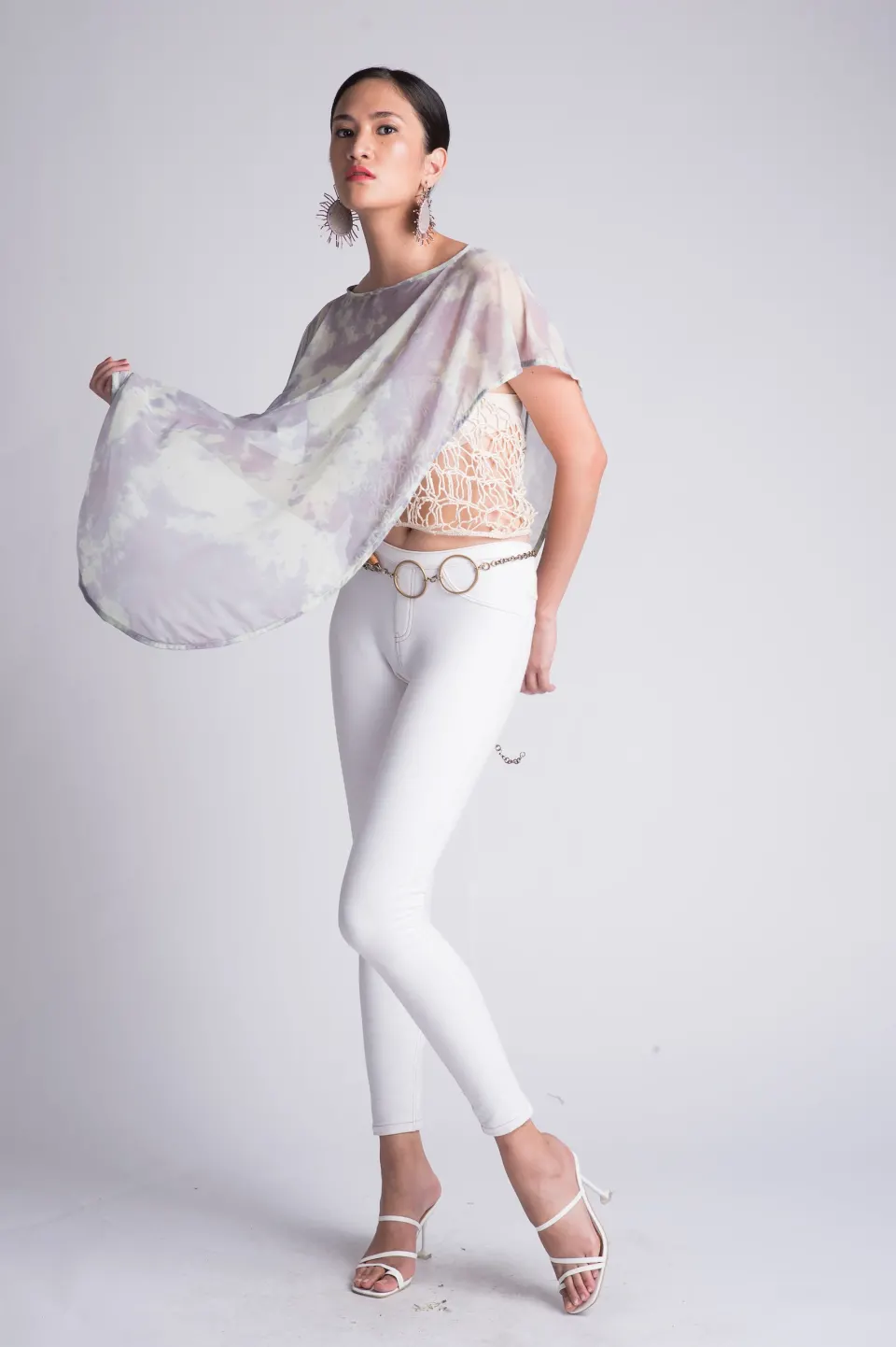 Painting Clouds Catching Stars Dip-dyed Kimona / long, image 1