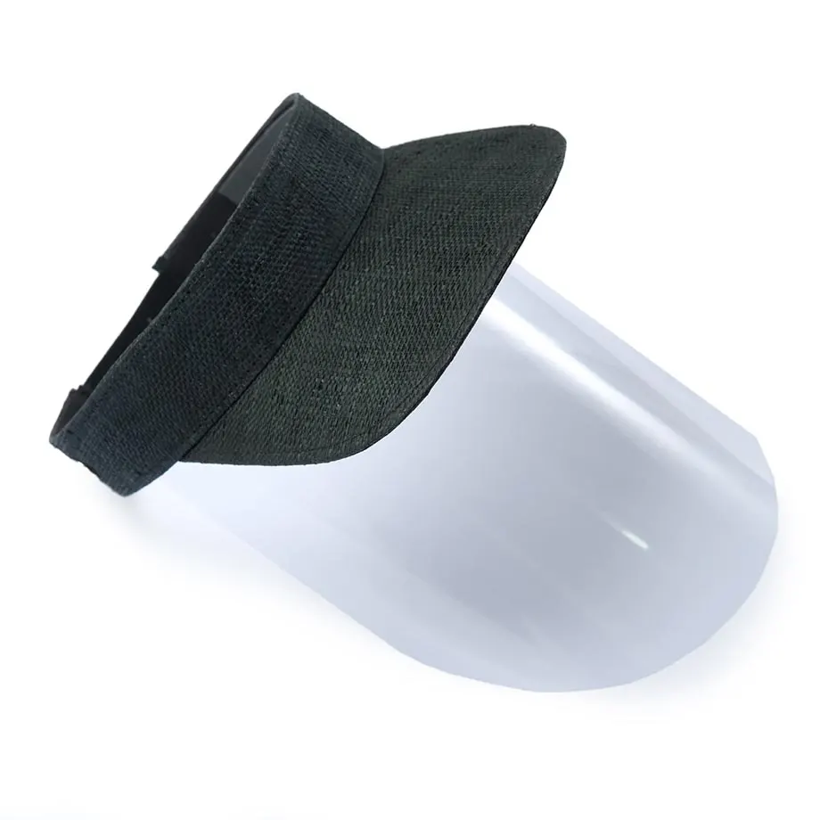 RAFFIA VISOR + FACE SHIELD (BLACK), image 1