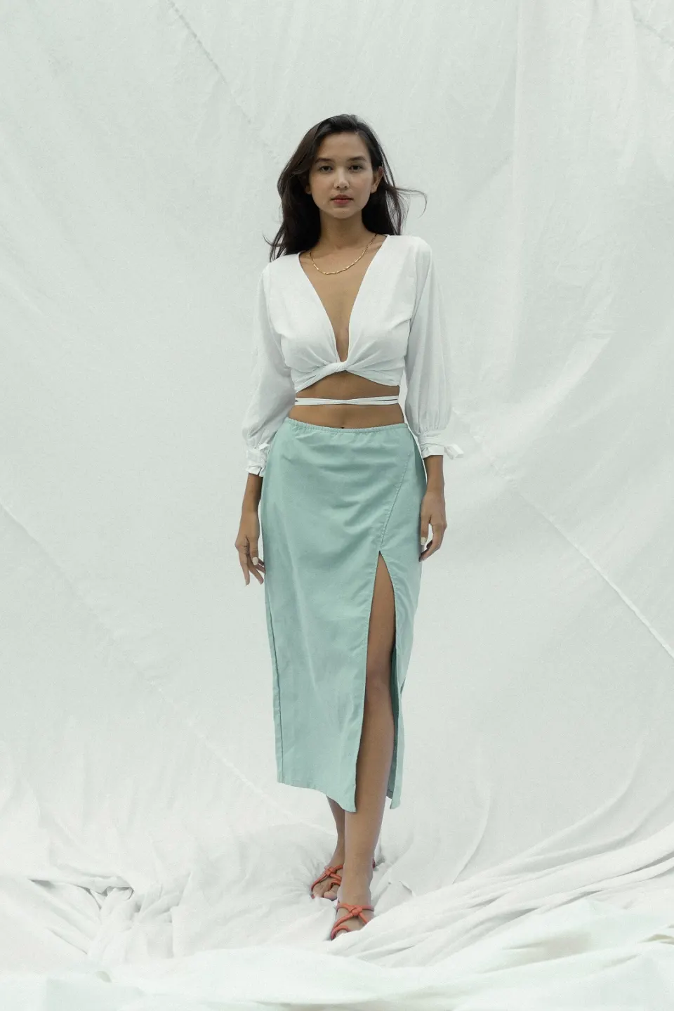 The Alda Top in Sal (White) , image 1