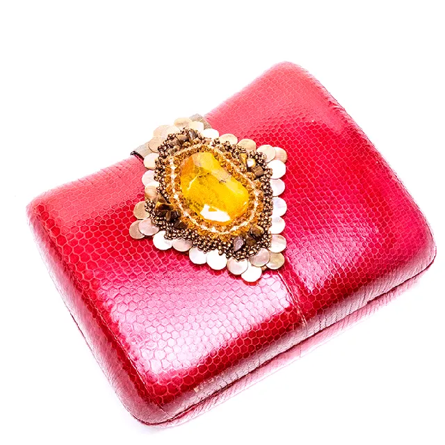 Anet Snakeskin Clutch, image 5