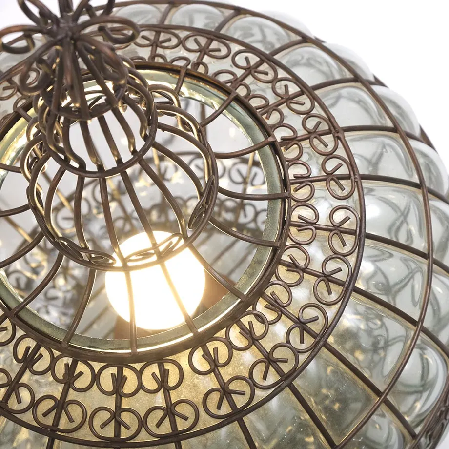 Antique Collection GLOBE SHAPED Blown Glass Table/Floor Lamp (XL), image 3