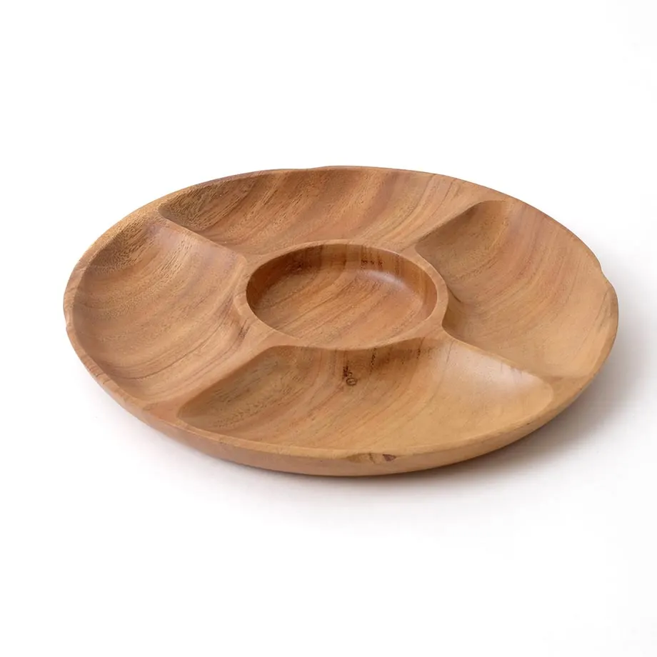 Acacia Round Chip and Dip Tray (MF-017), image 2