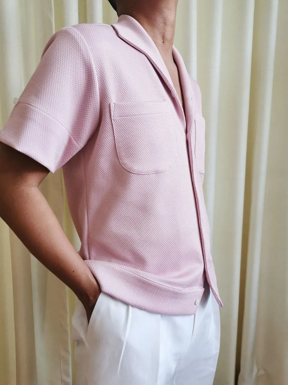 Presko Shirt in cotton pink, image 4