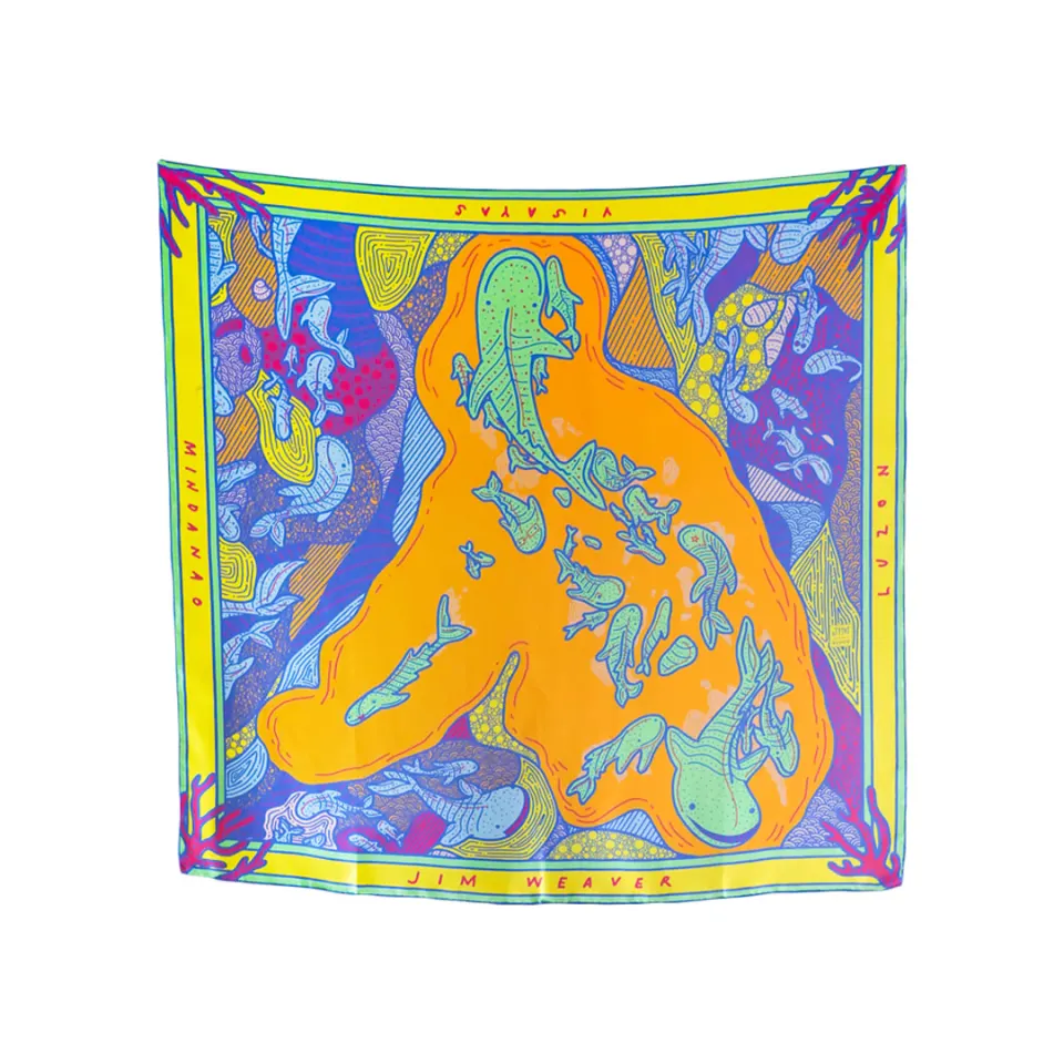 Butanding 90x90 Silk Scarf, image 1