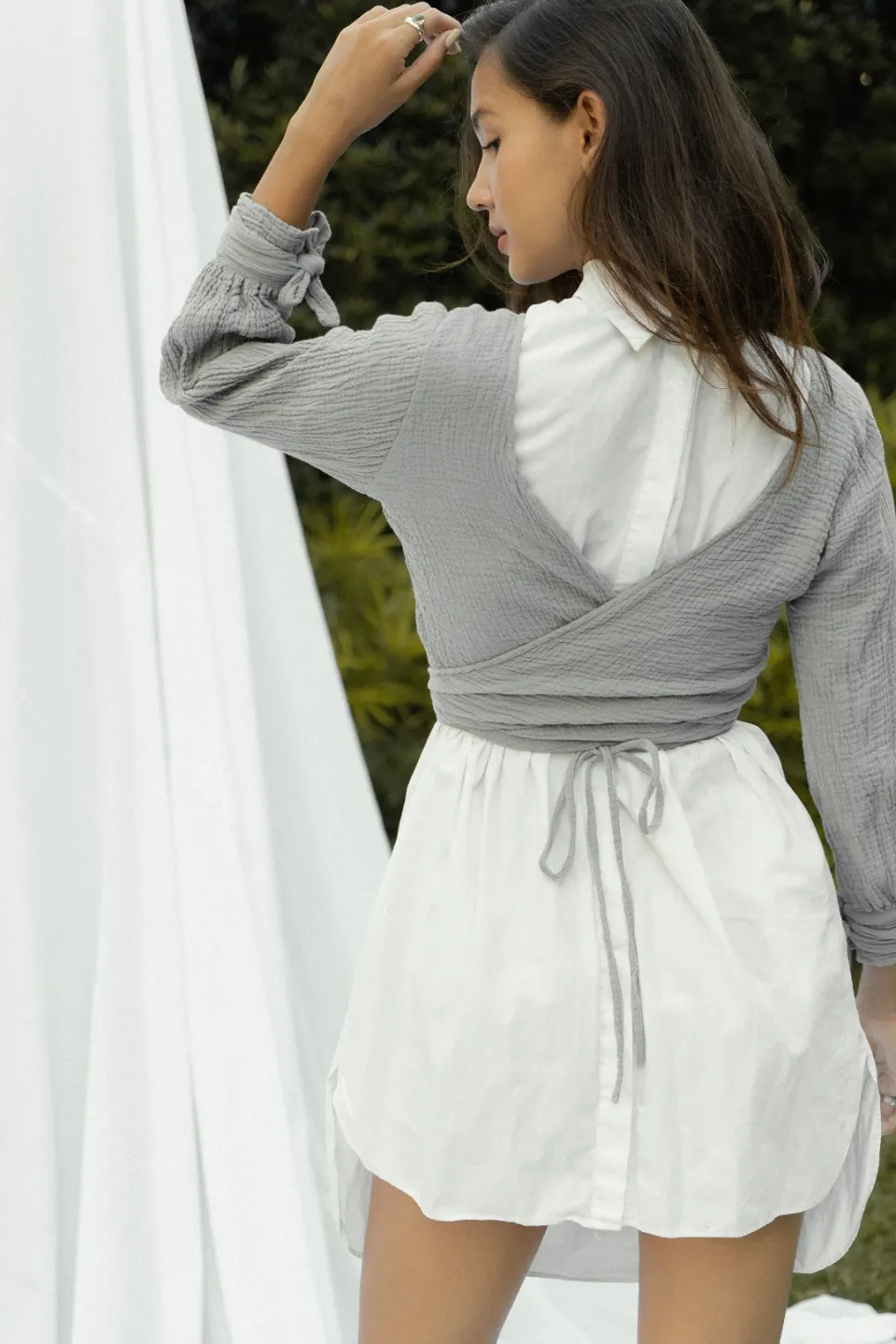 The Alda Top in Stratus (Gray) , image 4
