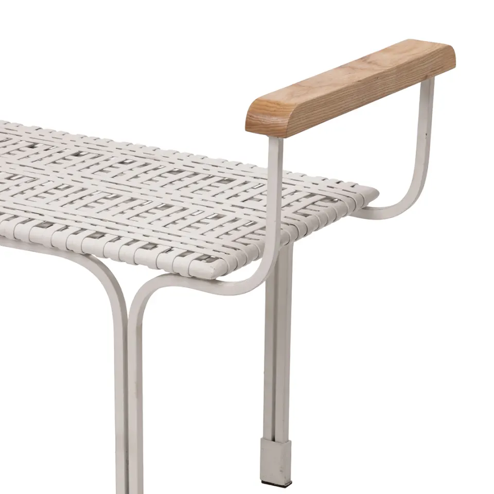 CHEQUE bench with armrest, image 2