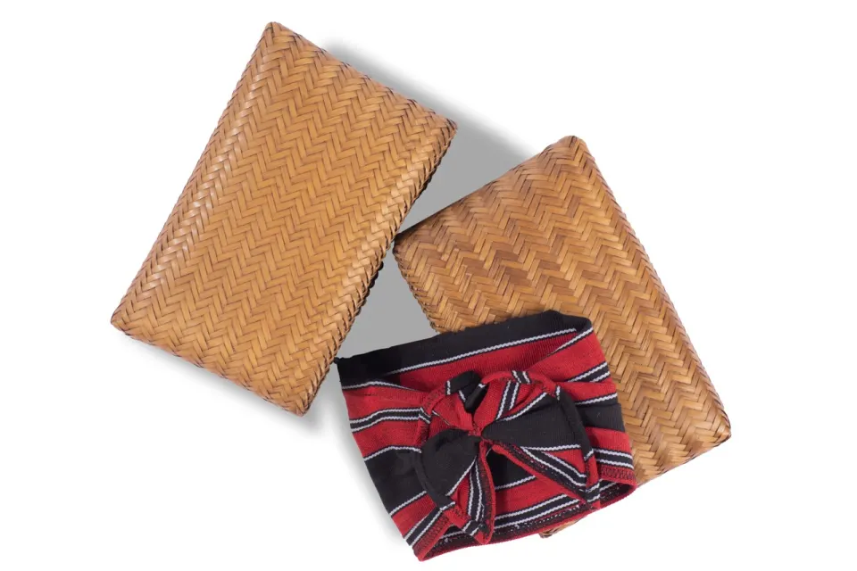 Bamboo Clutch Bag with Ribbon, image 3