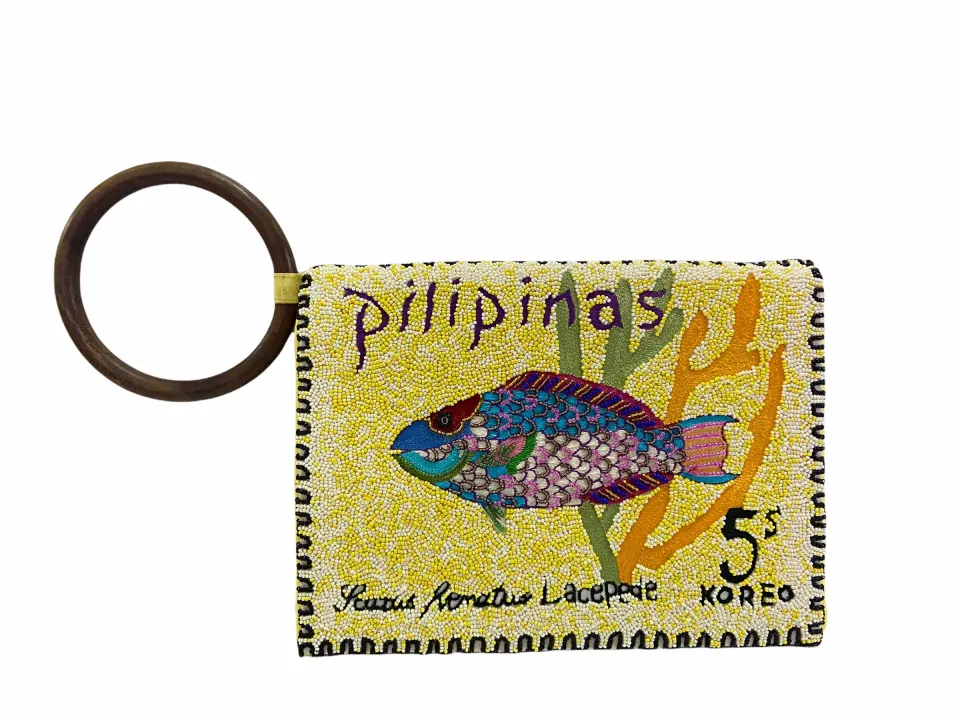 FILIPINAS STAMP CLUTCH BAG, image 2