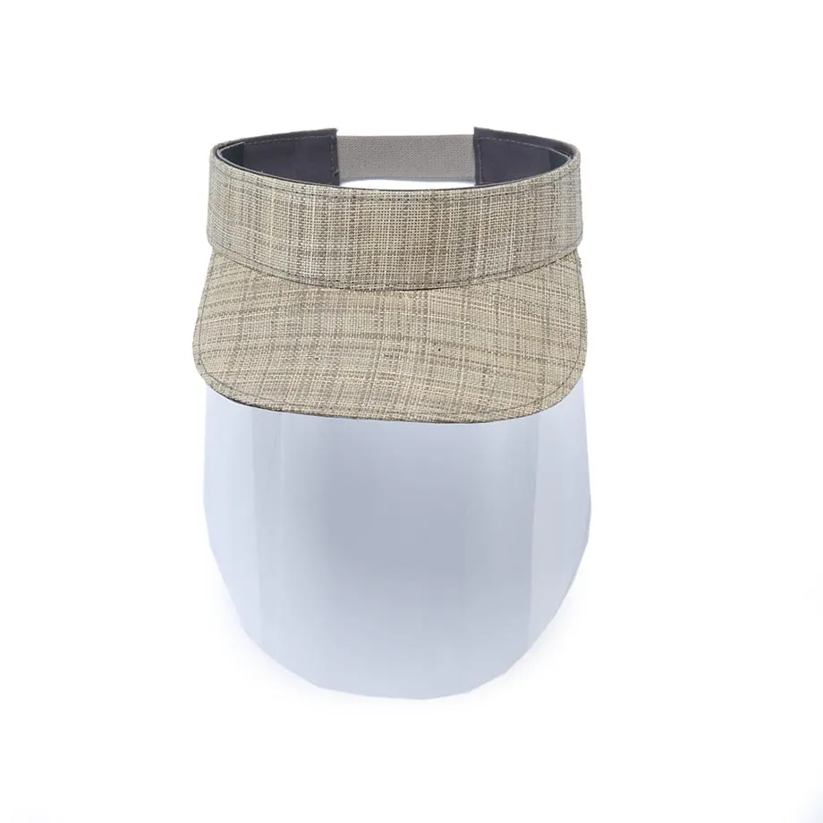 RAFFIA VISOR + FACE SHIELD (GRAY), image 3