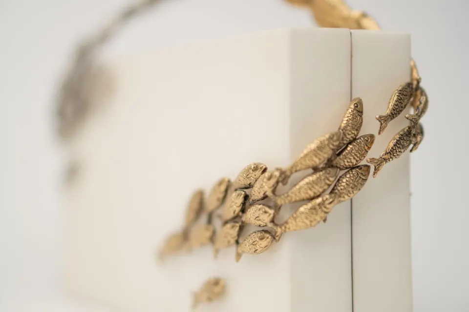 Oceania Minaudiere in White Parchment , image 2