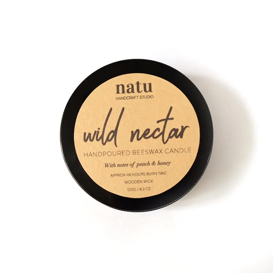 Wild Nectar Beeswax Candle, image 1