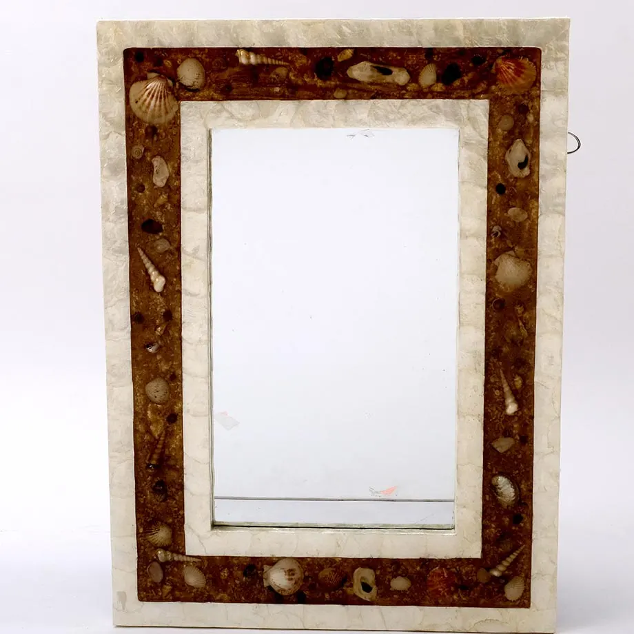 Rectangular Natural Capiz Mirror Frame, image 2