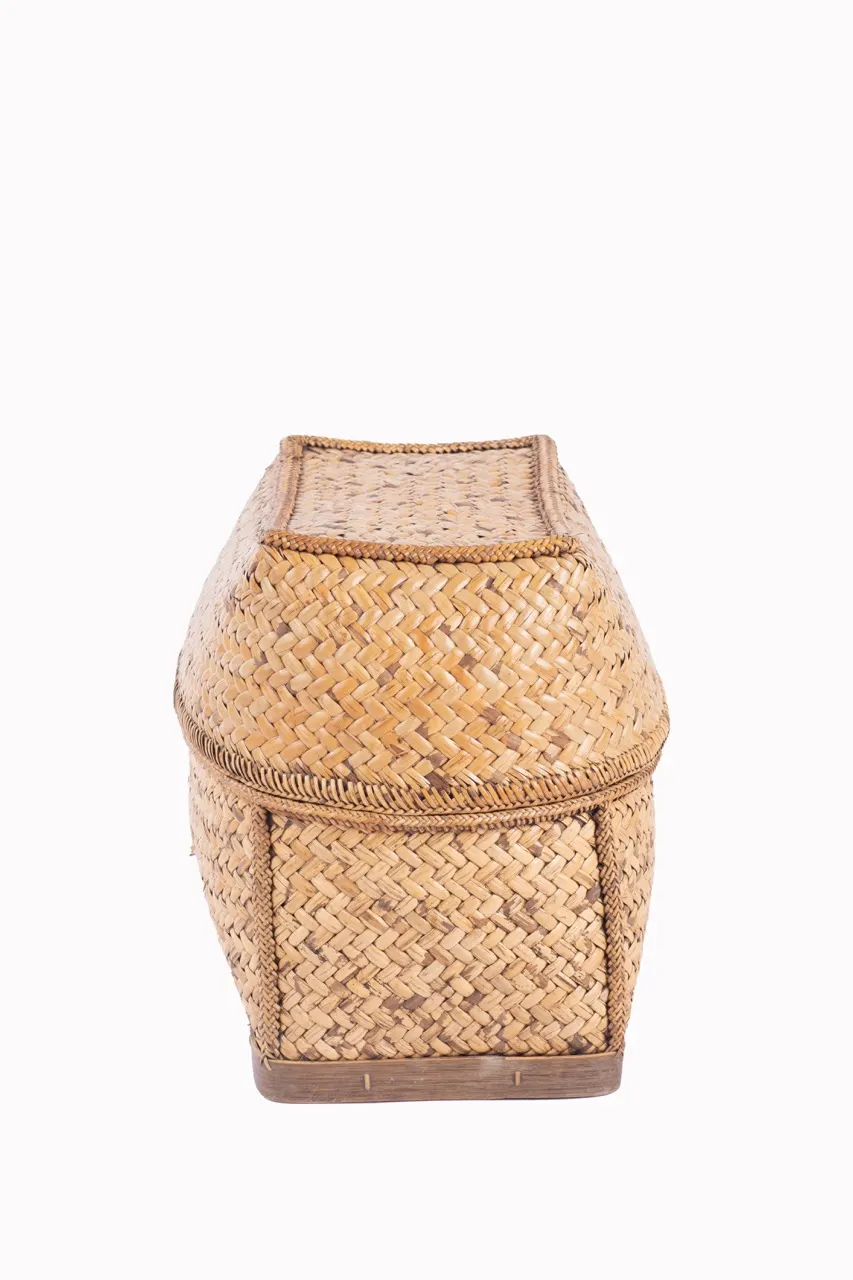 Tampipi (Antique Handwoven Rattan Chestbox with Cover), image 3