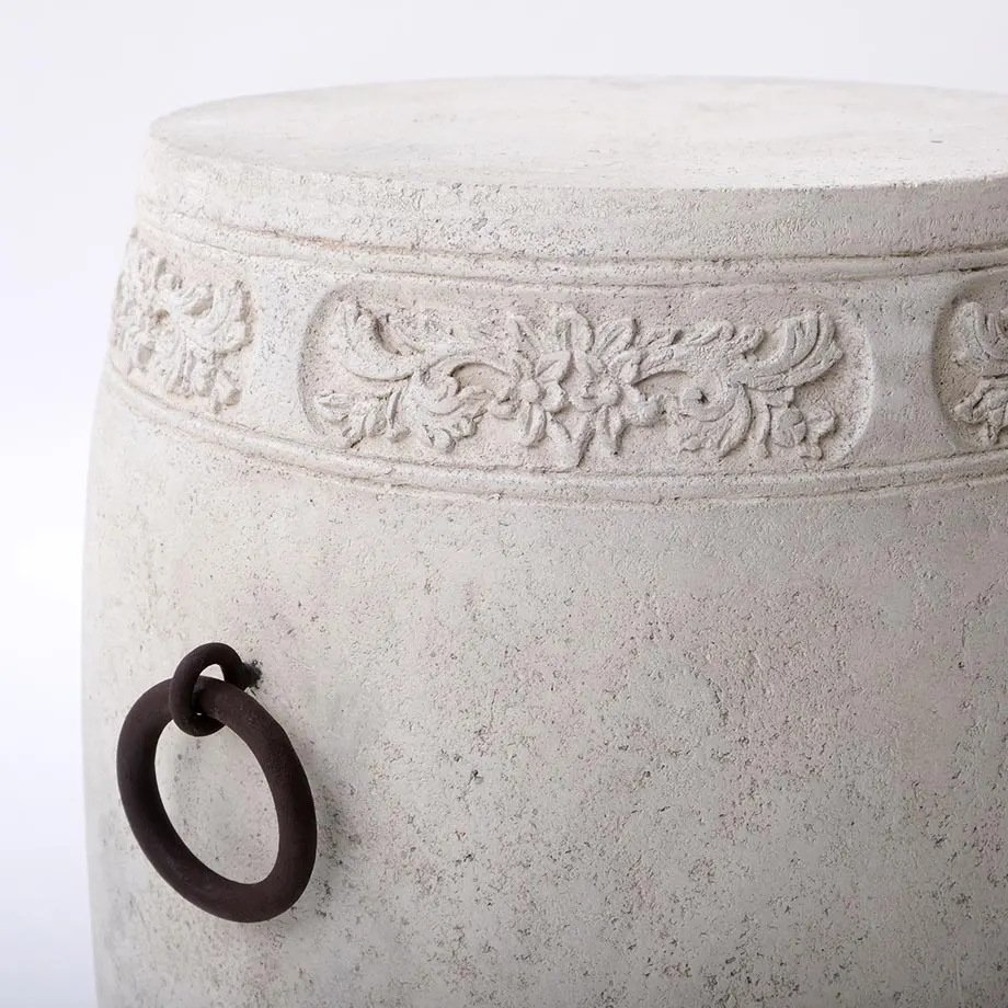 Acanthus Relief Barrel Stool, image 5
