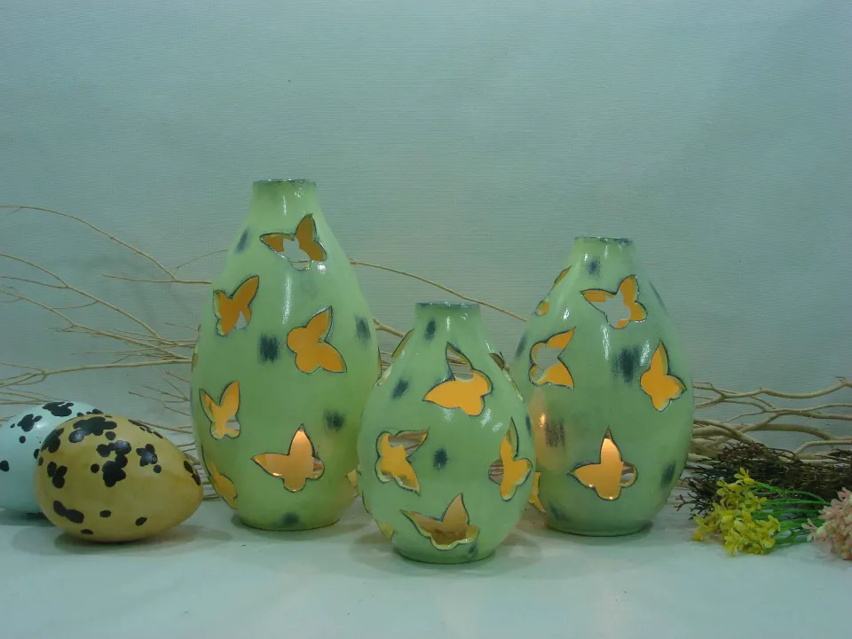 L&G Village Pottery Tea Light Vases, image 5