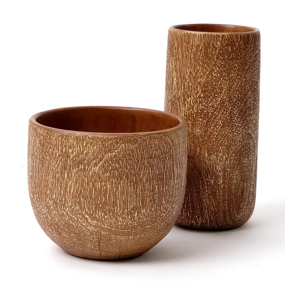 AMB20-001 Round tall vase and AMB20-003 Round hairline bowl, image 5