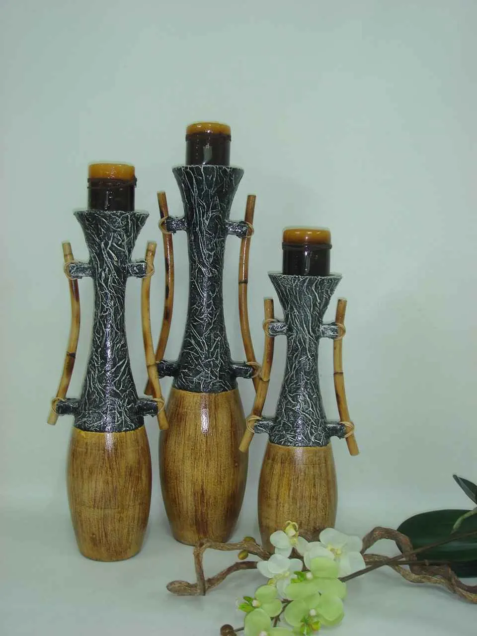 L&G Village Pottery Candle Holders, image 3