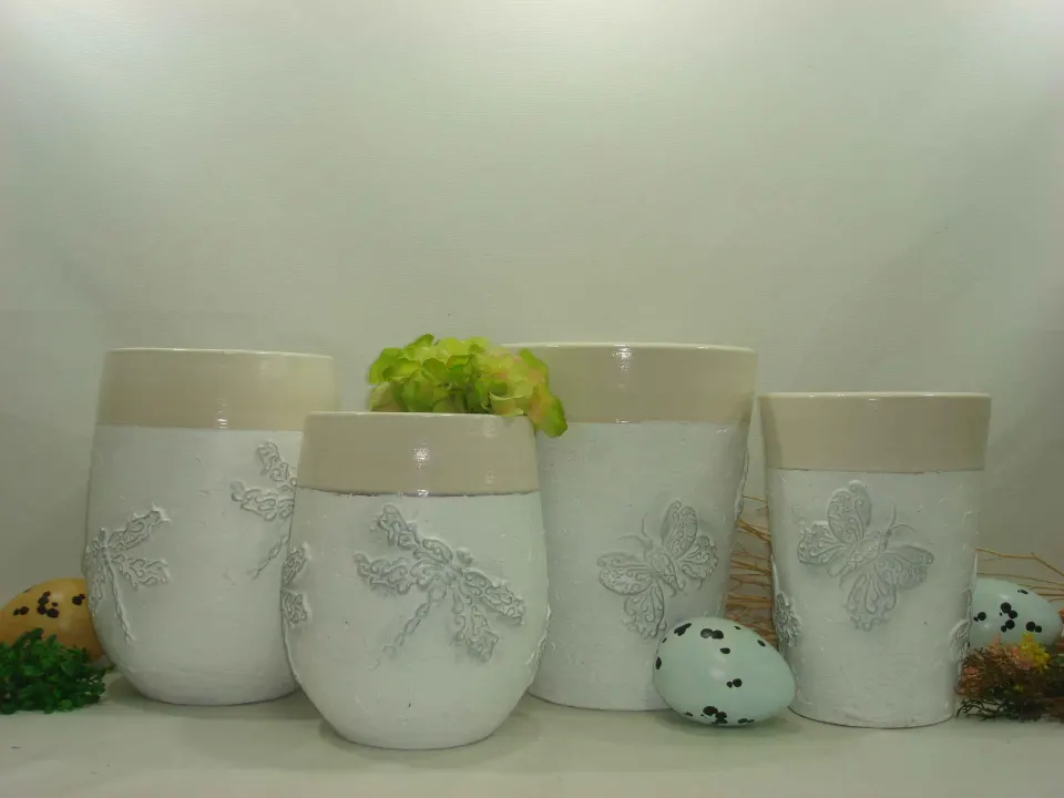 L& G Village Pottery Planters, image 1