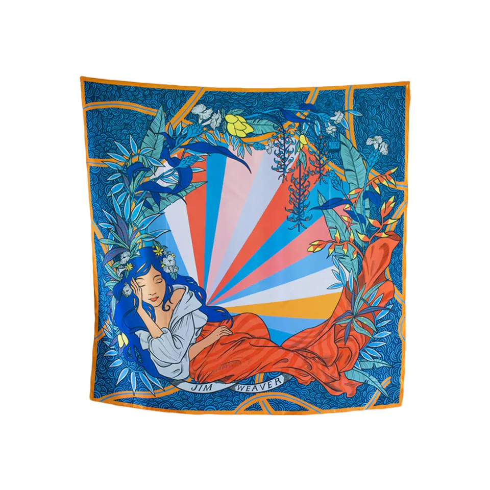 Diwata 90x90 Silk Scarf, image 1