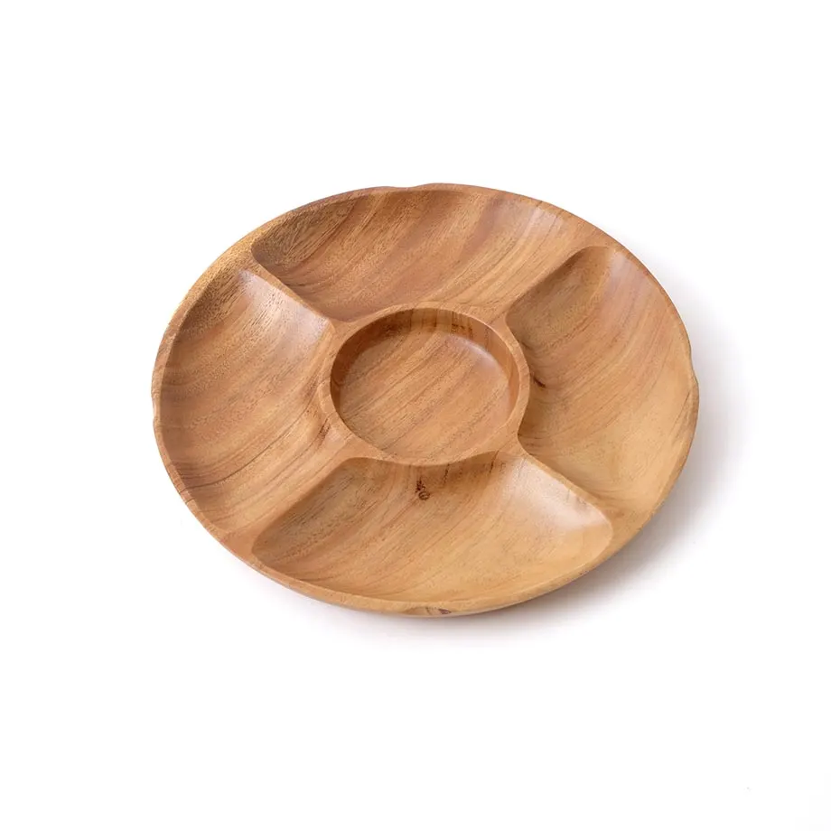 Acacia Round Chip and Dip Tray (MF-017), image 1