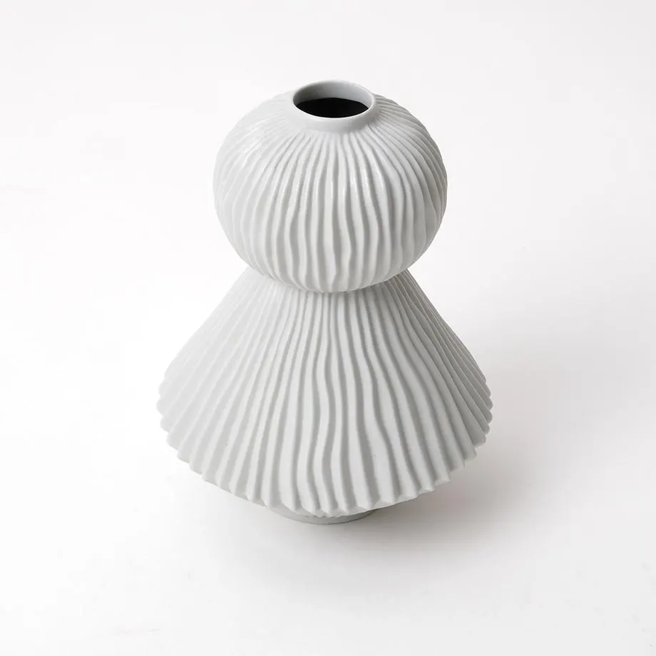 PLEAT GEOMETRIC VASE , image 2