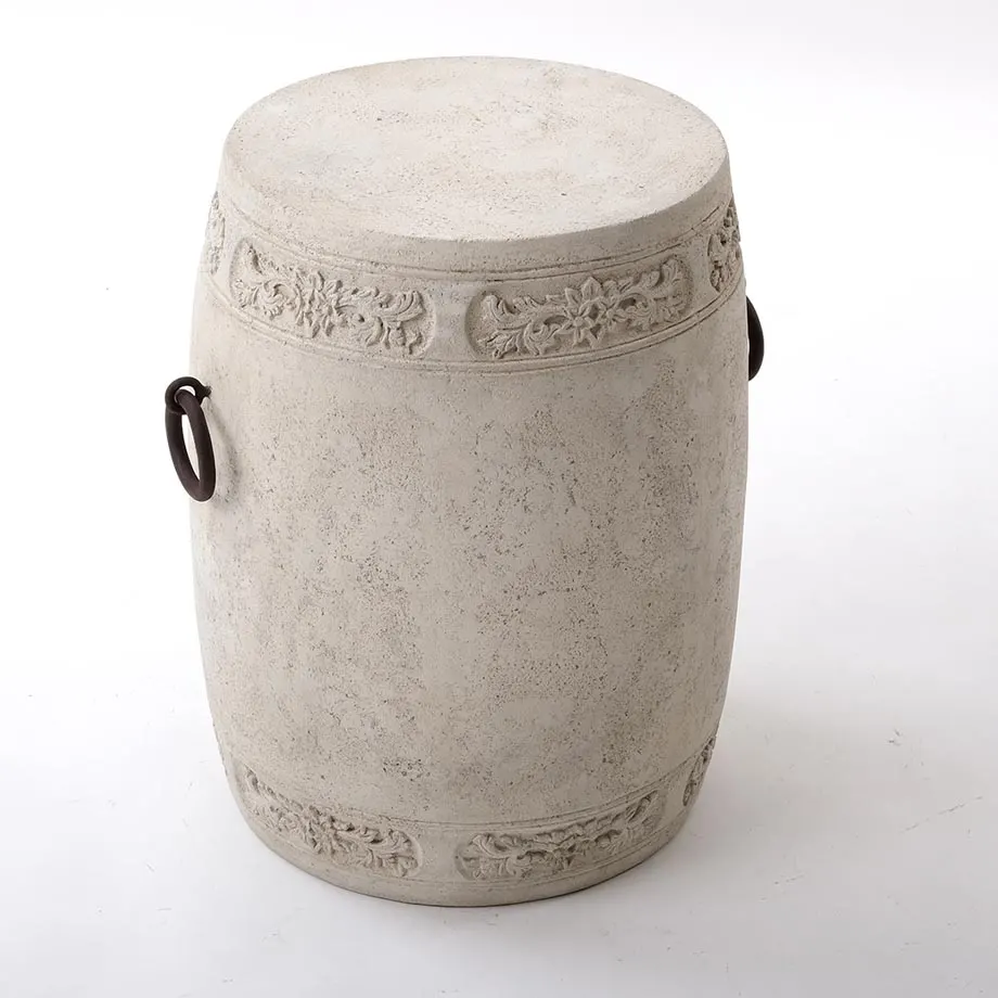 Acanthus Relief Barrel Stool, image 3