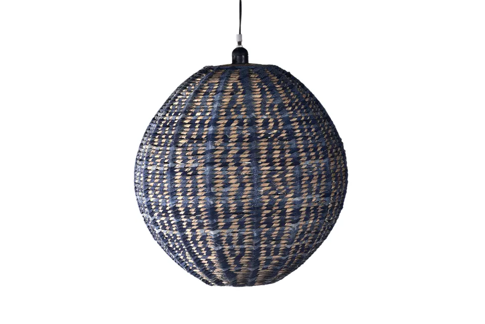 Denim Round Hanging Light B, image 1