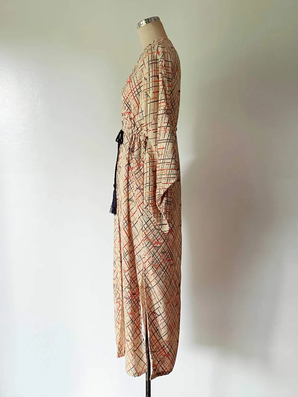 Classic Beige Kimono Cover up Dress, image 4