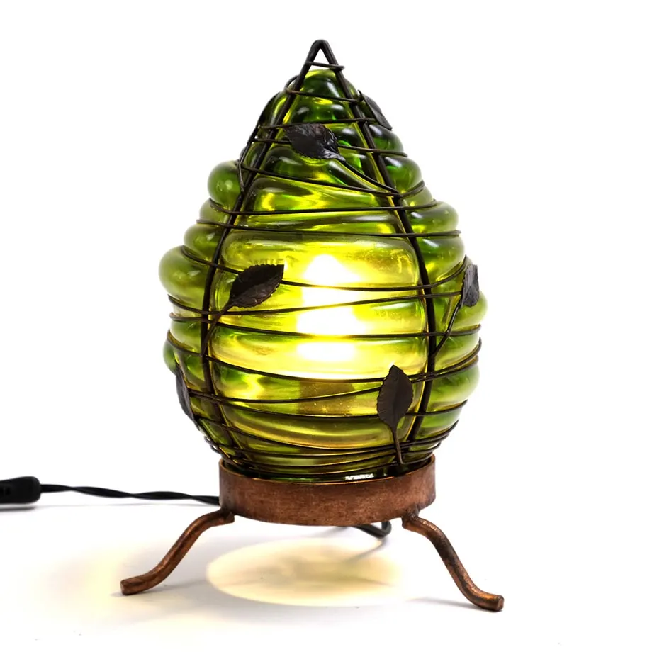  Bullet Shaped Blown Glass Table Lamp , image 1