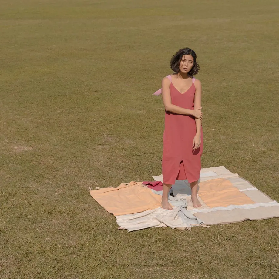 Attaya Midi Dress / Salmon & Blush, image 2